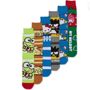 Hello Kitty Socks, 6 Pack